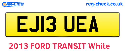 EJ13UEA are the vehicle registration plates.