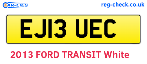 EJ13UEC are the vehicle registration plates.