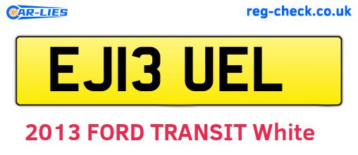 EJ13UEL are the vehicle registration plates.