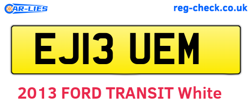 EJ13UEM are the vehicle registration plates.