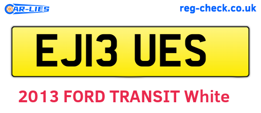 EJ13UES are the vehicle registration plates.