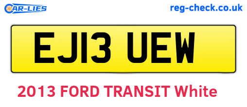 EJ13UEW are the vehicle registration plates.