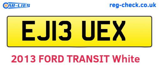 EJ13UEX are the vehicle registration plates.