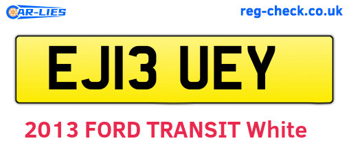 EJ13UEY are the vehicle registration plates.