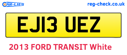 EJ13UEZ are the vehicle registration plates.