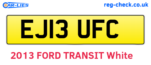 EJ13UFC are the vehicle registration plates.