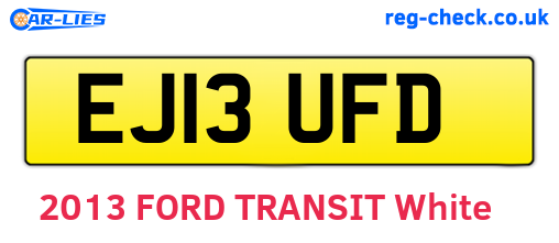 EJ13UFD are the vehicle registration plates.