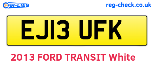 EJ13UFK are the vehicle registration plates.