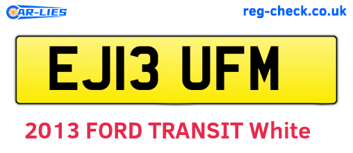 EJ13UFM are the vehicle registration plates.