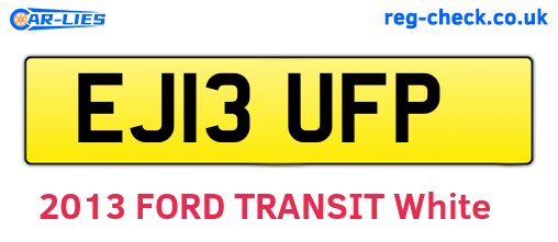 EJ13UFP are the vehicle registration plates.