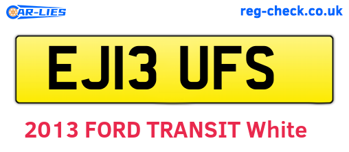 EJ13UFS are the vehicle registration plates.