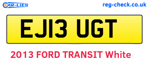 EJ13UGT are the vehicle registration plates.