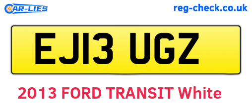EJ13UGZ are the vehicle registration plates.