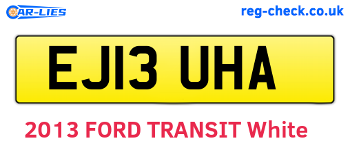 EJ13UHA are the vehicle registration plates.
