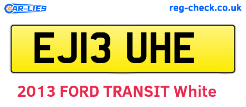 EJ13UHE are the vehicle registration plates.