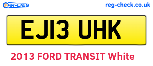 EJ13UHK are the vehicle registration plates.