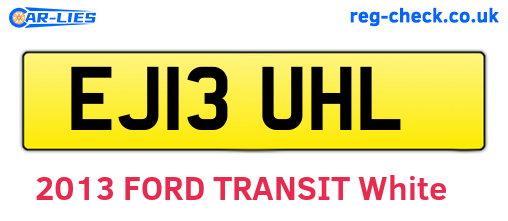 EJ13UHL are the vehicle registration plates.