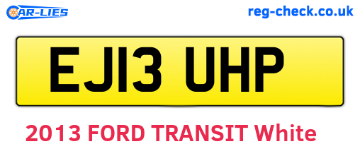EJ13UHP are the vehicle registration plates.