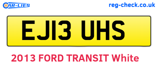 EJ13UHS are the vehicle registration plates.