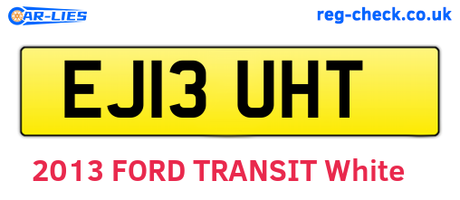 EJ13UHT are the vehicle registration plates.