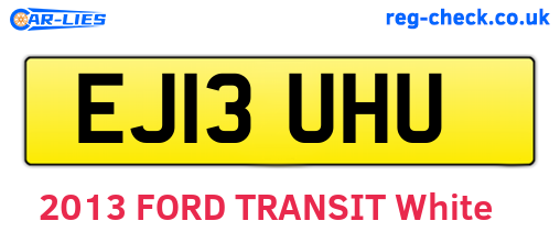 EJ13UHU are the vehicle registration plates.