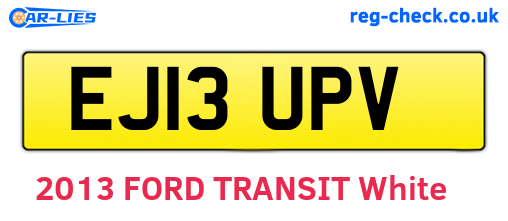 EJ13UPV are the vehicle registration plates.