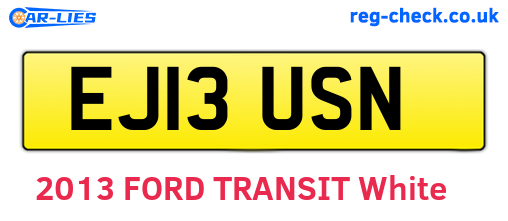EJ13USN are the vehicle registration plates.