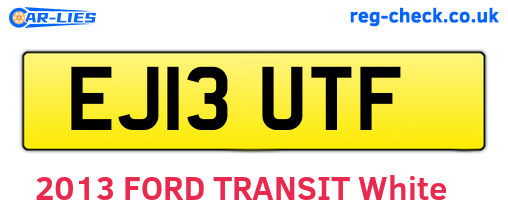 EJ13UTF are the vehicle registration plates.