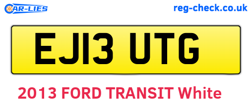 EJ13UTG are the vehicle registration plates.