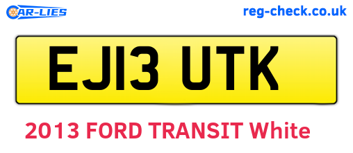 EJ13UTK are the vehicle registration plates.