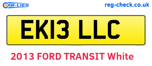 EK13LLC are the vehicle registration plates.