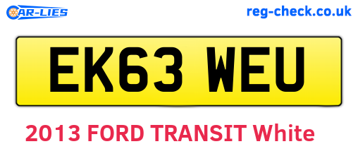 EK63WEU are the vehicle registration plates.