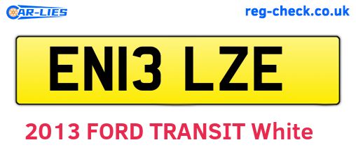 EN13LZE are the vehicle registration plates.
