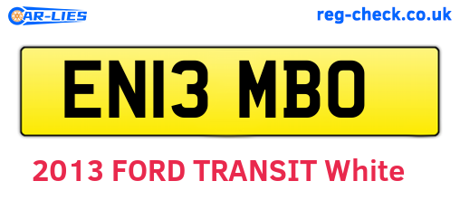 EN13MBO are the vehicle registration plates.