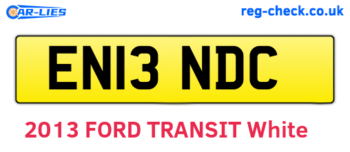 EN13NDC are the vehicle registration plates.