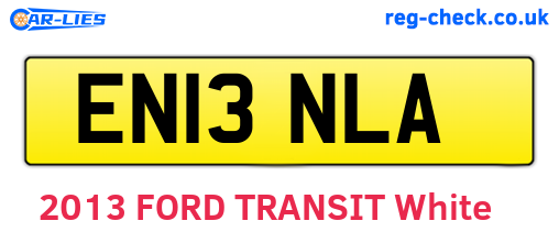 EN13NLA are the vehicle registration plates.