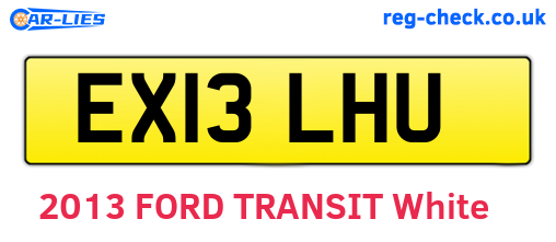 EX13LHU are the vehicle registration plates.