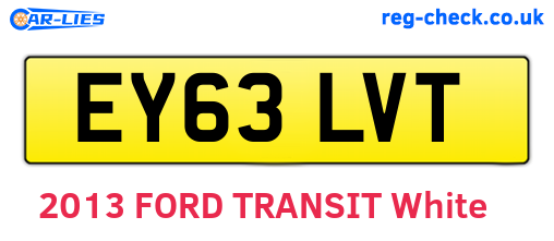 EY63LVT are the vehicle registration plates.