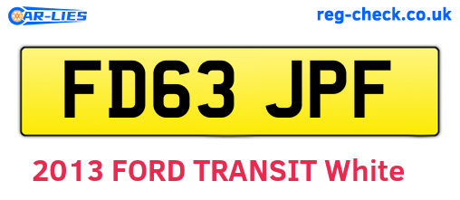 FD63JPF are the vehicle registration plates.