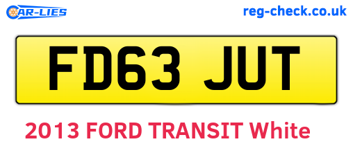 FD63JUT are the vehicle registration plates.