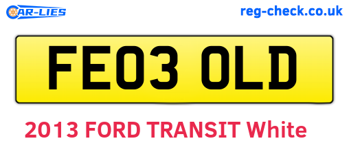 FE03OLD are the vehicle registration plates.