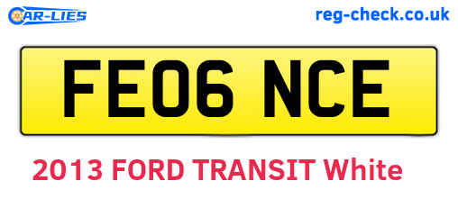 FE06NCE are the vehicle registration plates.