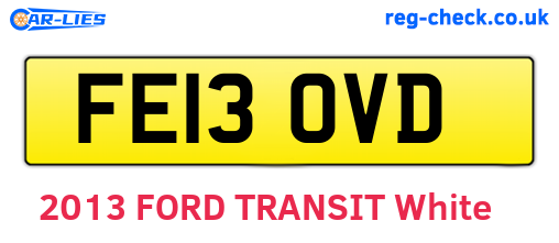FE13OVD are the vehicle registration plates.