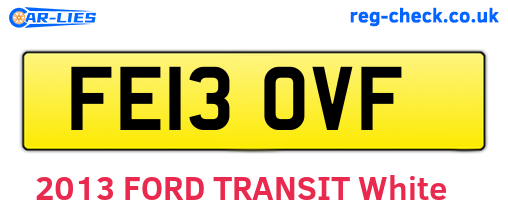 FE13OVF are the vehicle registration plates.