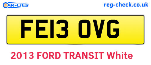 FE13OVG are the vehicle registration plates.