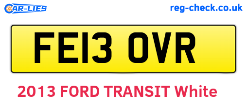 FE13OVR are the vehicle registration plates.