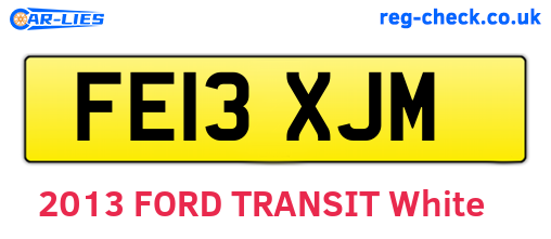 FE13XJM are the vehicle registration plates.