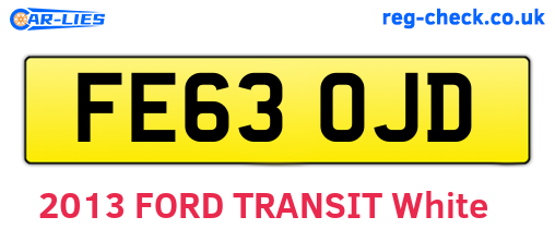 FE63OJD are the vehicle registration plates.