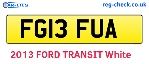 FG13FUA are the vehicle registration plates.