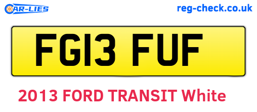 FG13FUF are the vehicle registration plates.
